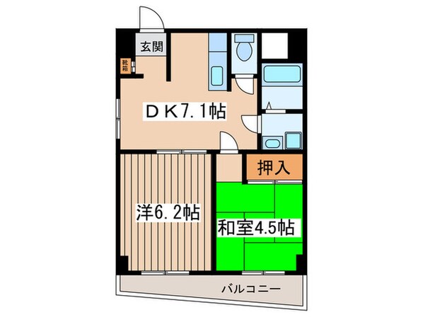 ソレアード東府中の物件間取画像